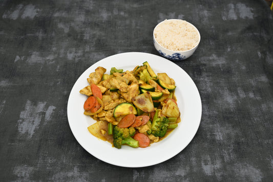 Satay Chicken with Rice